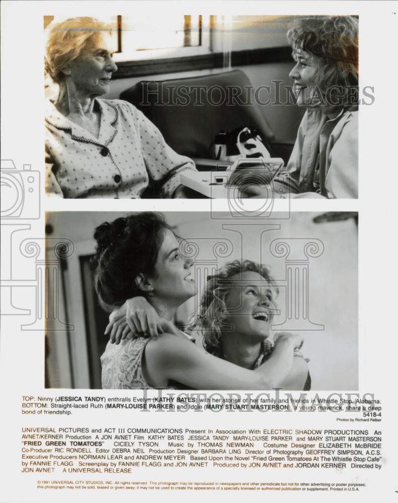 1991 Press Photo "Fried Green Tomatoes" Movie Scenes - srp04875