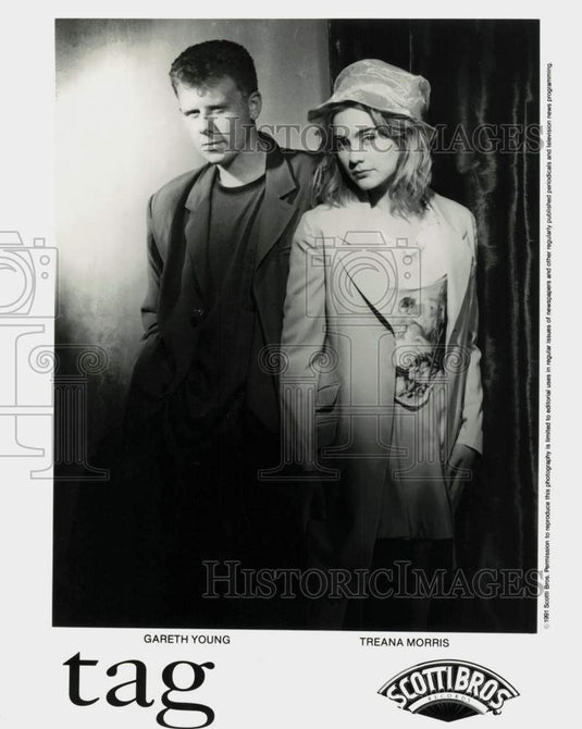 1991 Press Photo Gareth Young & Treana Morris of Tag, Music Group - srp05110- Historic Images