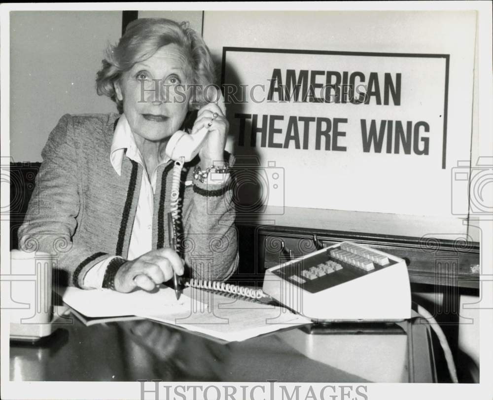 Press Photo Isabelle Stevenson, president of American Theatre Wing. - srp08098- Historic Images