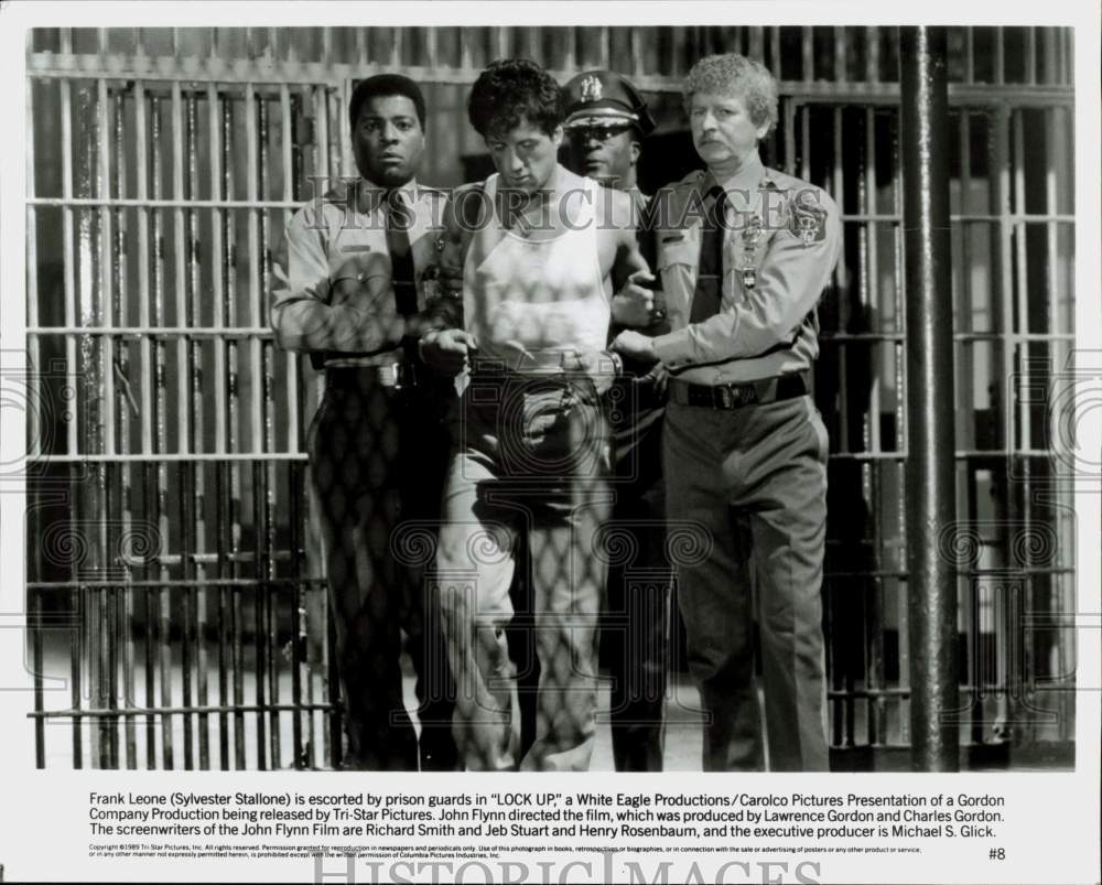 1989 Press Photo Sylvester Stallone in a scene from &quot;Lock Up.&quot; - srp08161- Historic Images