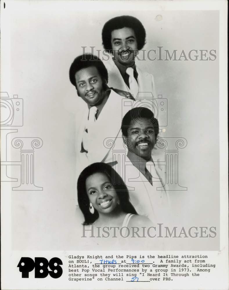 1974 Press Photo Gladys Knight and the Pips - srp09747- Historic Images