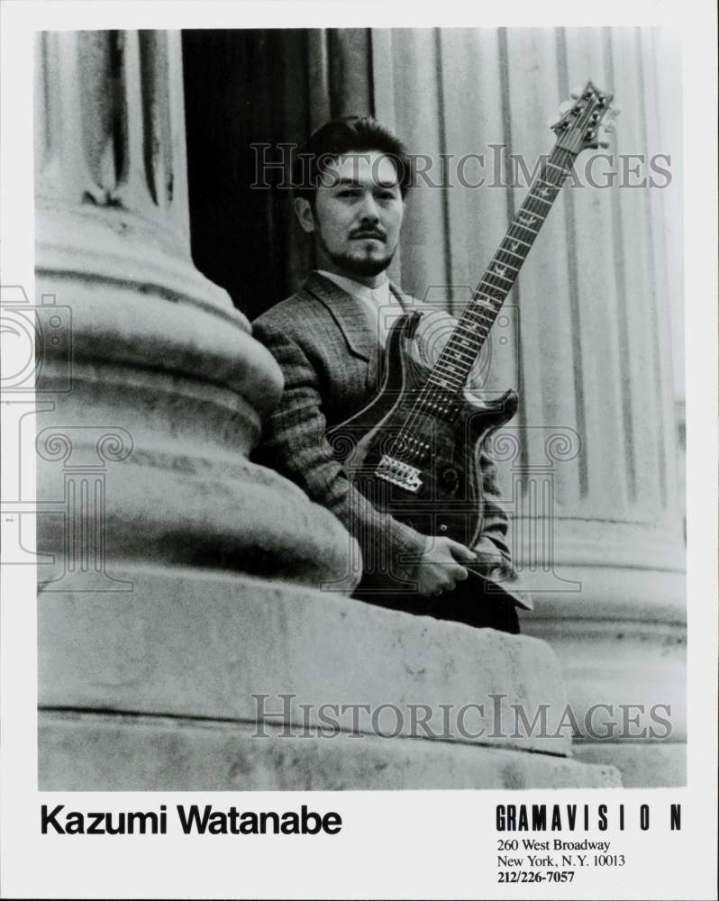 1987 Press Photo Musician Kazumi Watanabe - srp10170- Historic Images