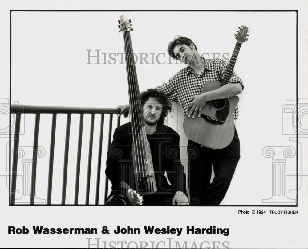 1994 Press Photo Musicians Rob Wasserman &amp; John Wesley Harding - srp11227- Historic Images