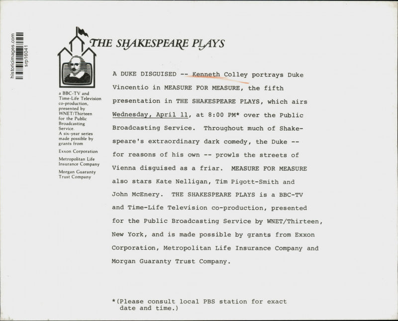 Load image into Gallery viewer, Press Photo Kenneth Colley in "Measure for Measure" Play - srp16041
