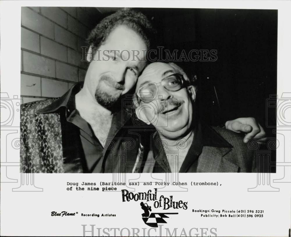 1982 Press Photo Members of Roomful of Blues, blues and swing revival big band.