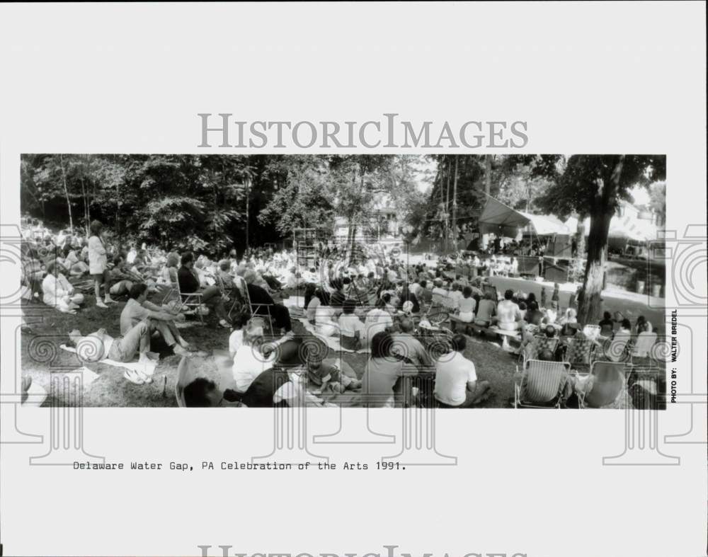 1991 Press Photo The crowd at Delaware Water Gap, PA Celebration of the Arts.- Historic Images