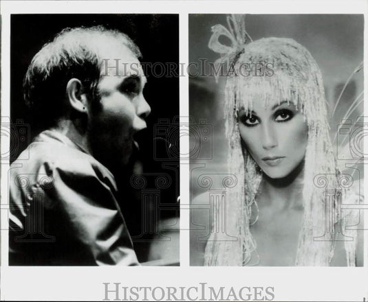Press Photo Elton John and Cher - srp17508- Historic Images