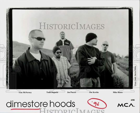 1996 Press Photo Dimestore Hoods, Music Group - srp19215