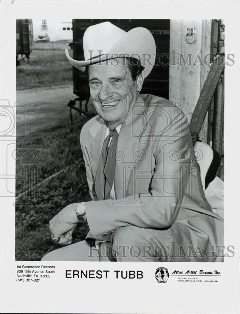 Press Photo Ernest Tubb, country western singer, songwriter and musician.- Historic Images