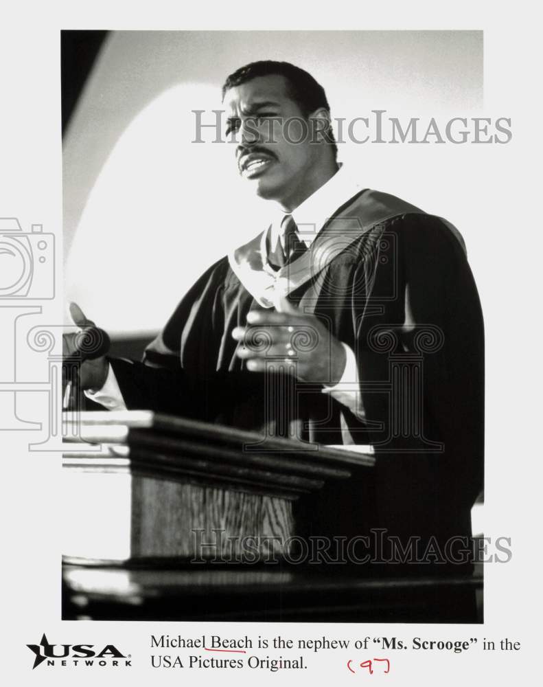 1997 Press Photo Actor Michael Beach in &quot;Ms. Scrooge&quot; - srp26490- Historic Images