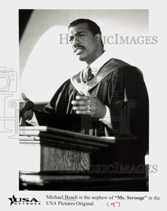 1997 Press Photo Actor Michael Beach in "Ms. Scrooge" - srp26490- Historic Images