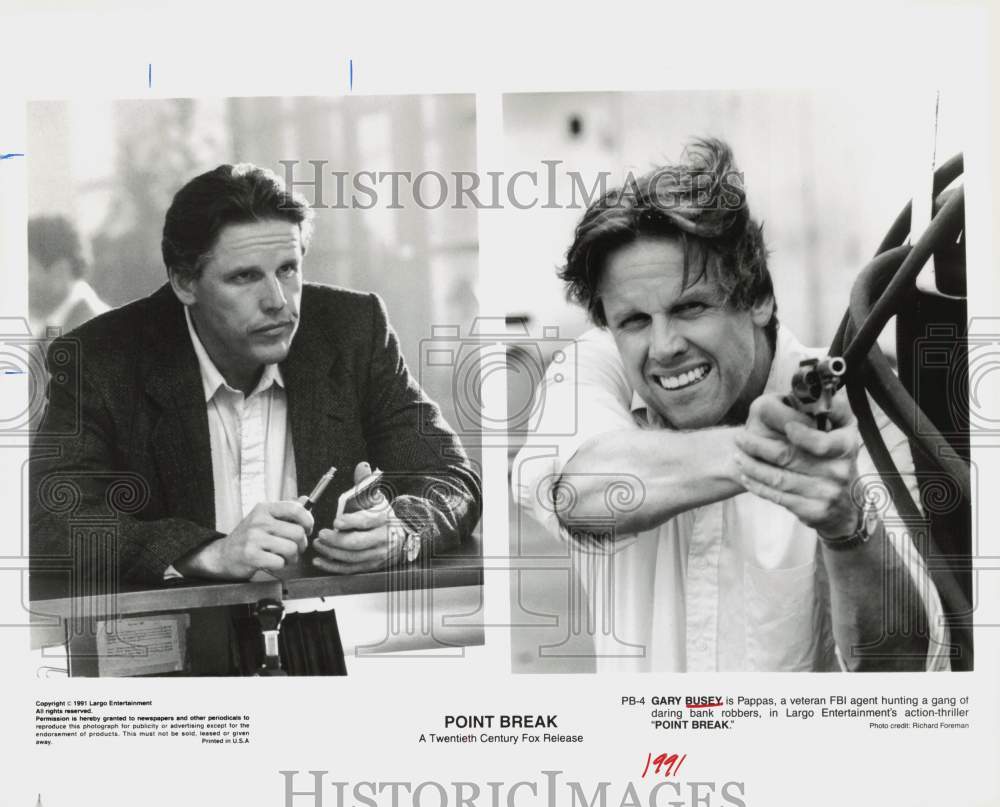 1991 Press Photo Actor Gary Busey in &quot;Point Break&quot; - srp27021- Historic Images