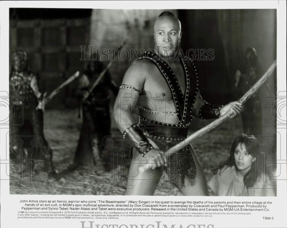 1982 Press Photo Actor John Amos in "The Beastmaster" - srp27954