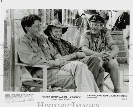 1983 Press Photo Stars on "Merry Christmas, Mr. Lawrence" Movie Set - srp28379