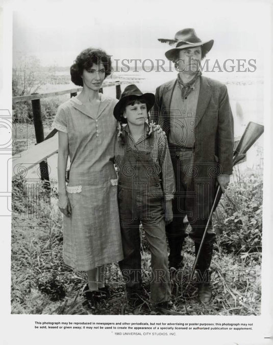 1983 Press Photo Mary Steenburgen, Dana Hill, Rip Torn in "Cross Creek"