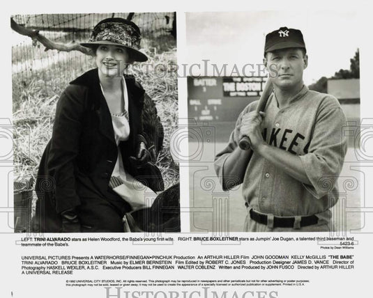 1992 Press Photo Trini Alvarado, Bruce Boxleitner in "The Babe" Movie- Historic Images
