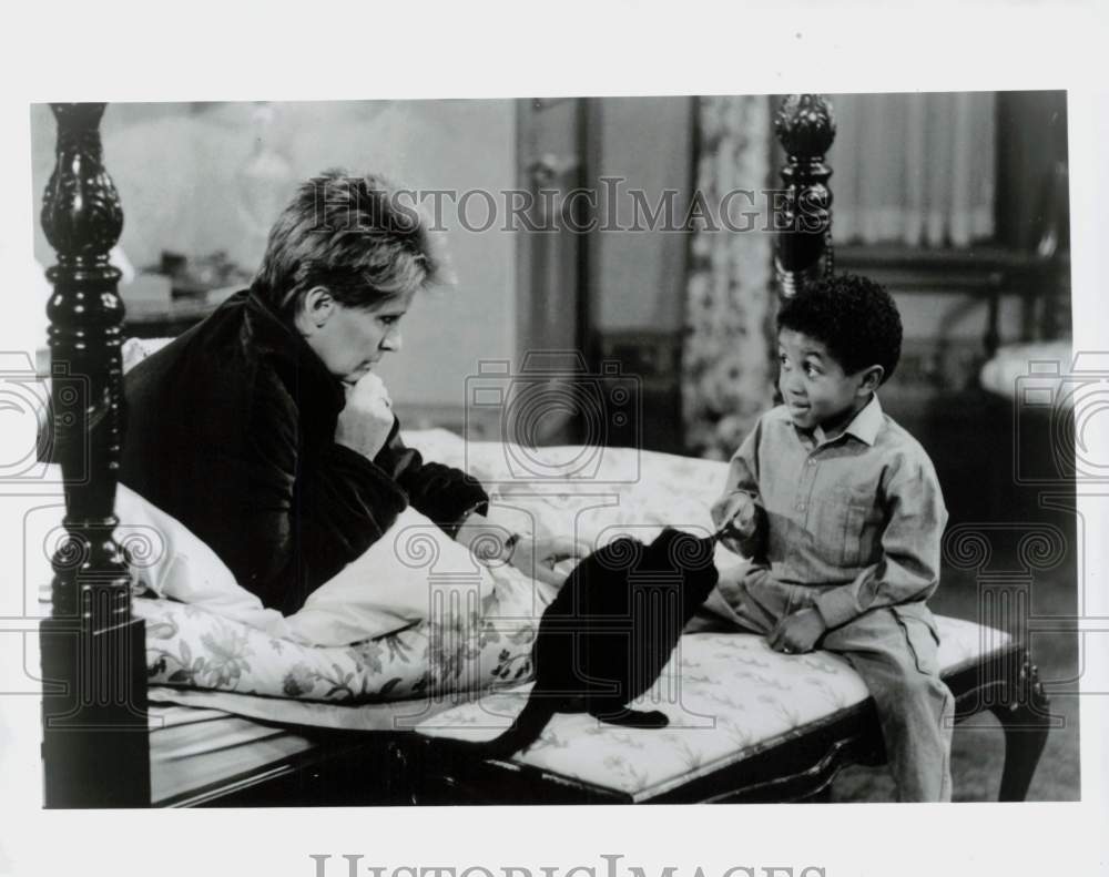 Press Photo Emmanuel Lewis & Susan Clark on "Webster" TV Show - srp30136