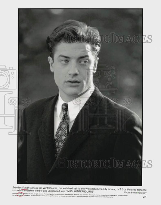 1996 Press Photo Actor Brendan Fraser in "Mrs. Winterbourne" - srp30599- Historic Images