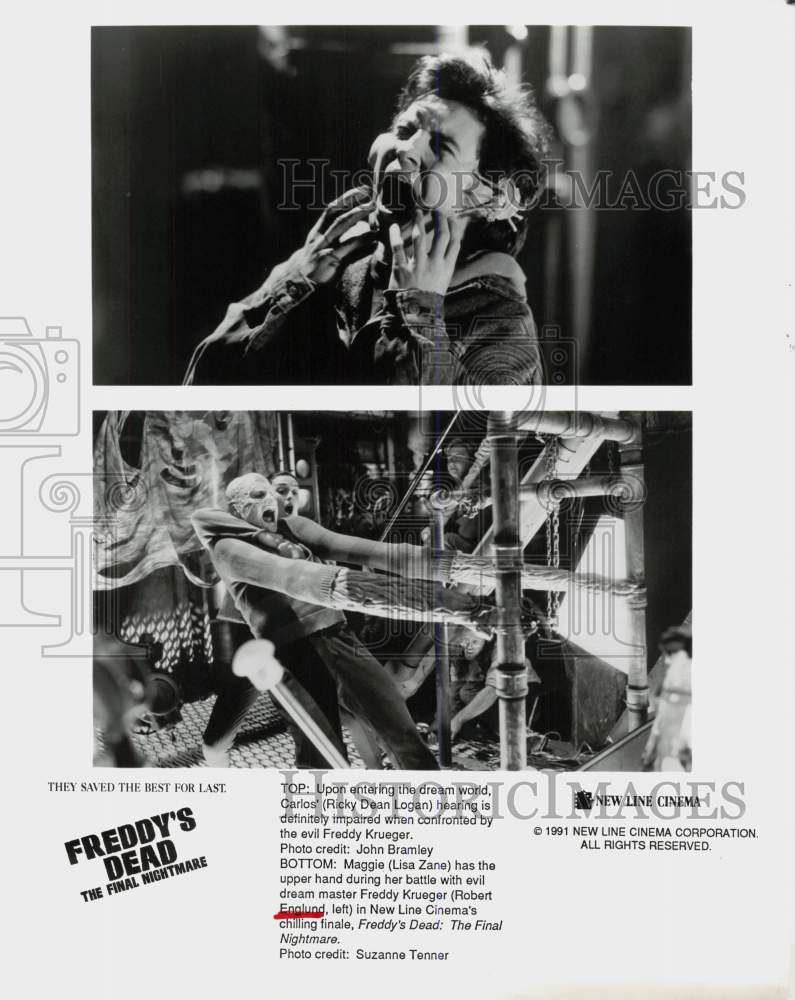1991 Press Photo "Freddy's Dead: The Final Nightmare" Movie Scenes - srp31858