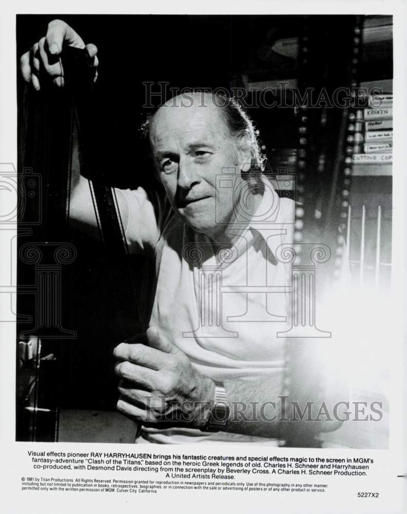 1981 Press Photo Ray Harryhausen, &quot;Clash of the Titans&quot; Special Effects Designer- Historic Images