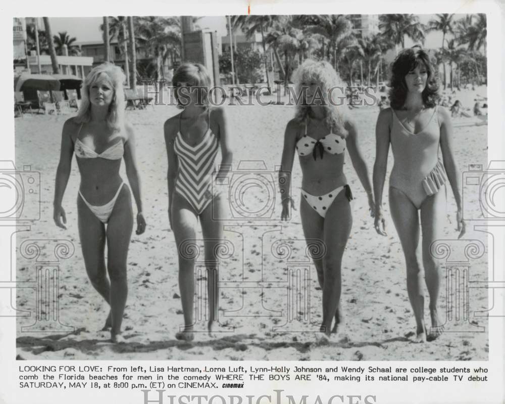 1984 Press Photo "Where the Boys Are '84" Cast Members - srp32551