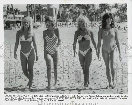 1984 Press Photo "Where the Boys Are '84" Cast Members - srp32551