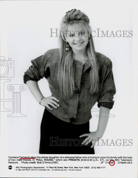 1990 Press Photo Actress Candace Cameron on "Full House" TV Show - srp34198- Historic Images