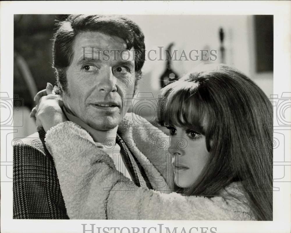 Press Photo Robert Horton & Jill St. John in "The Spy Killer" - srp34577