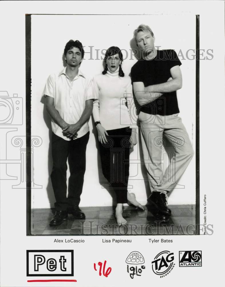 Load image into Gallery viewer, 1996 Press Photo Pet, Music Group - Alex LoCascio, Lisa Papineau, Tyler Bates
