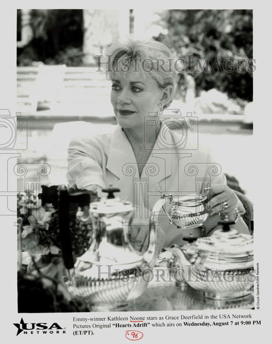 1996 Press Photo Kathleen Noone in a scene from "Hearts Adrift," on USA Network.