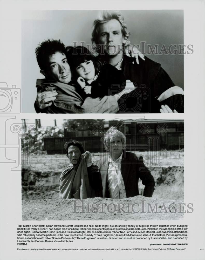 1989 Press Photo &quot;Three Fugitives&quot; Movie Scenes - srp36813- Historic Images