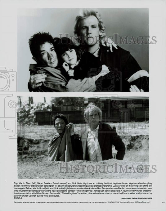 1989 Press Photo "Three Fugitives" Movie Scenes - srp36813- Historic Images