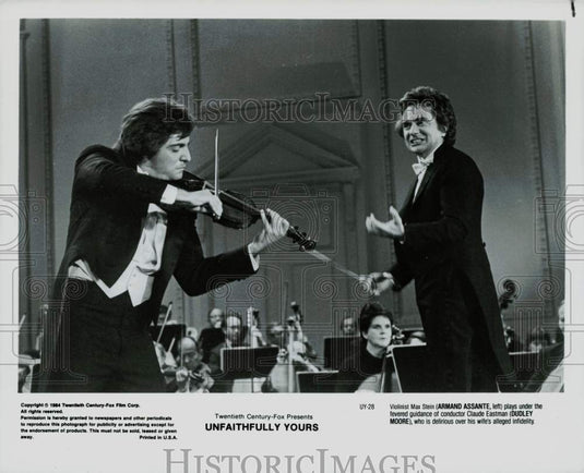 1984 Press Photo Armand Assante & Dudley Moore in "Unfaithfully Yours"