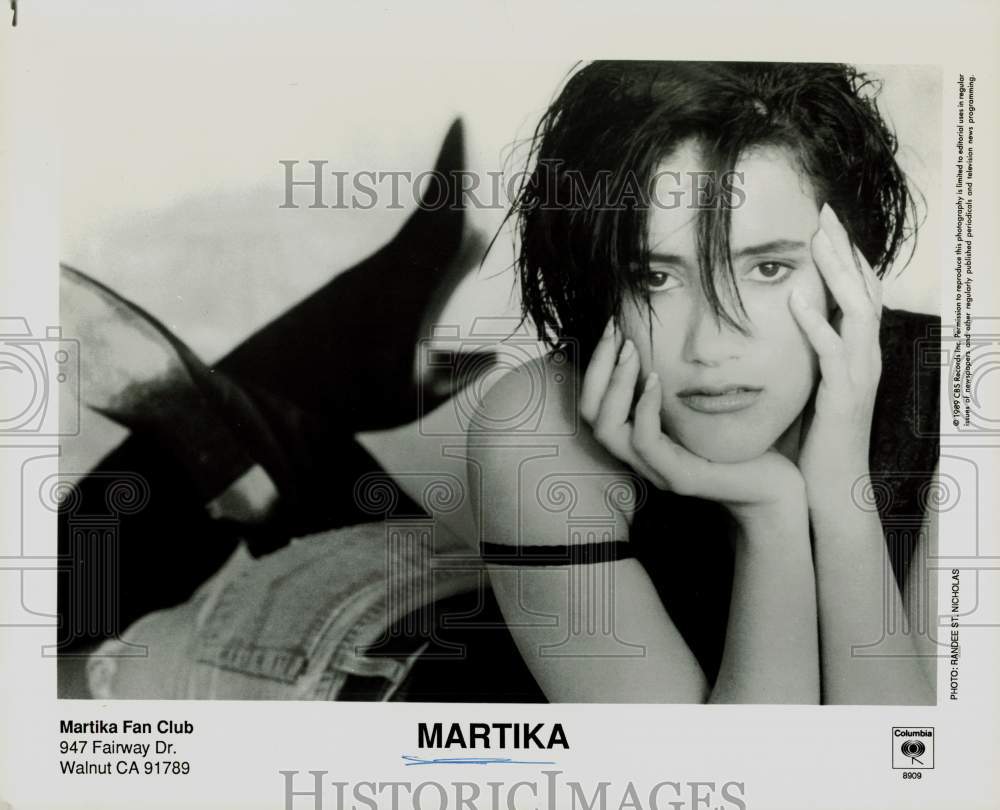 1989 Press Photo Singer Martika - srp37284- Historic Images