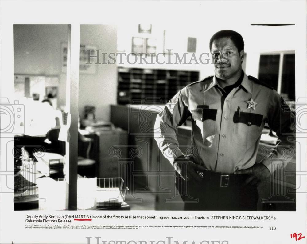 1992 Press Photo Actor Dan Martin in &quot;Stephen King&#39;s Sleepwalkers&quot; - srp38387- Historic Images