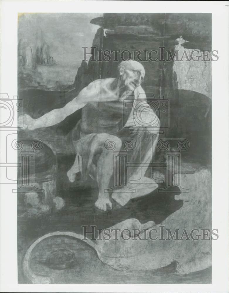 1983 Press Photo &quot;Saint Jerome in the Wilderness&quot; Painted by Leonardo da Vinci- Historic Images