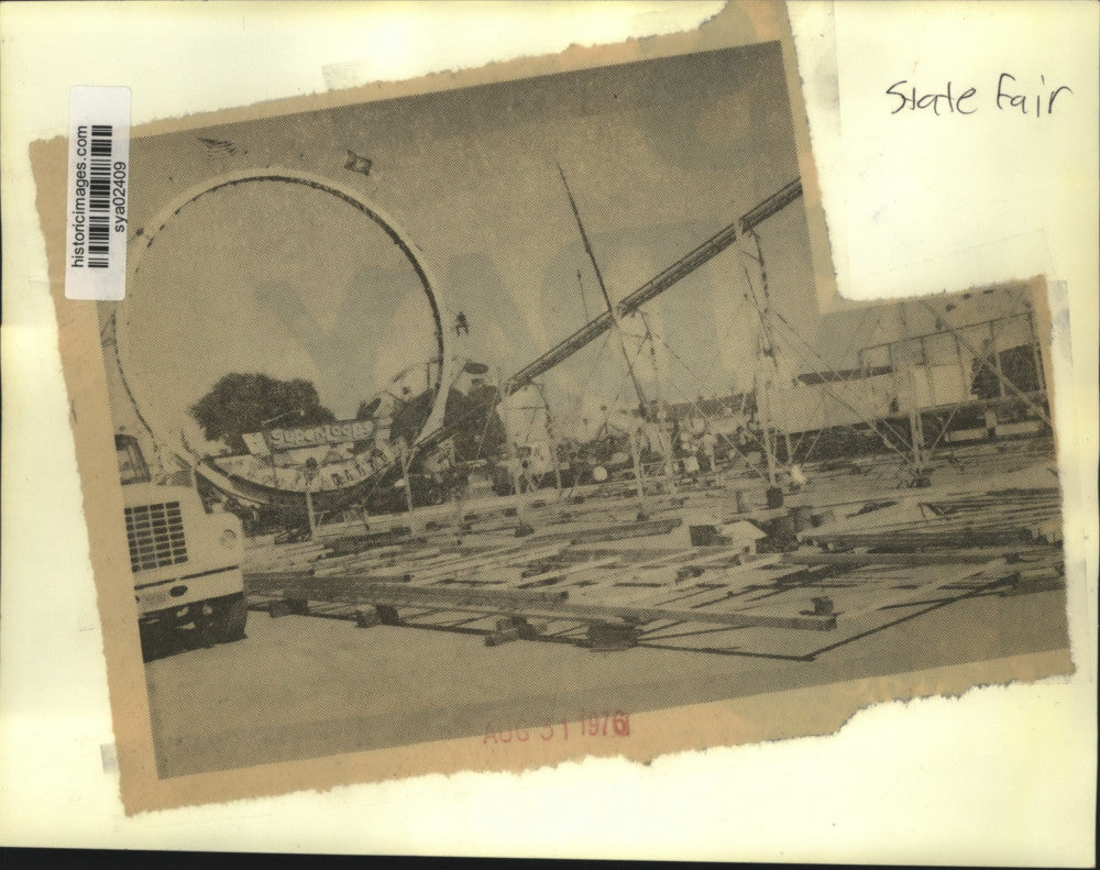 1976 Press Photo Ride Assembly at the New York State Fair Grounds - sya02409