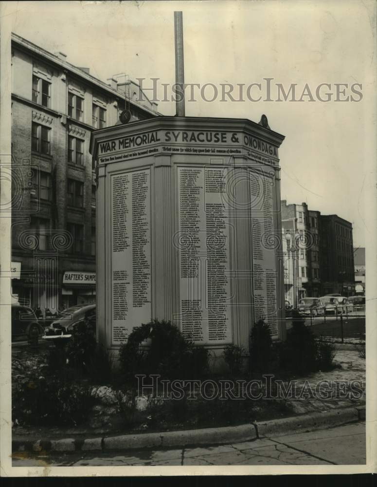 1947 Press Photo Kiwanis Club War Memorial of Syracuse and Onondaga County