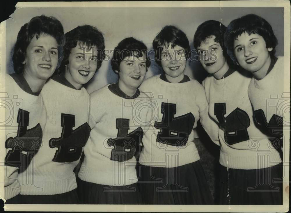 1961 Press Photo LeMoyne College Basketball Cheerleaders at Practice - sya03672- Historic Images