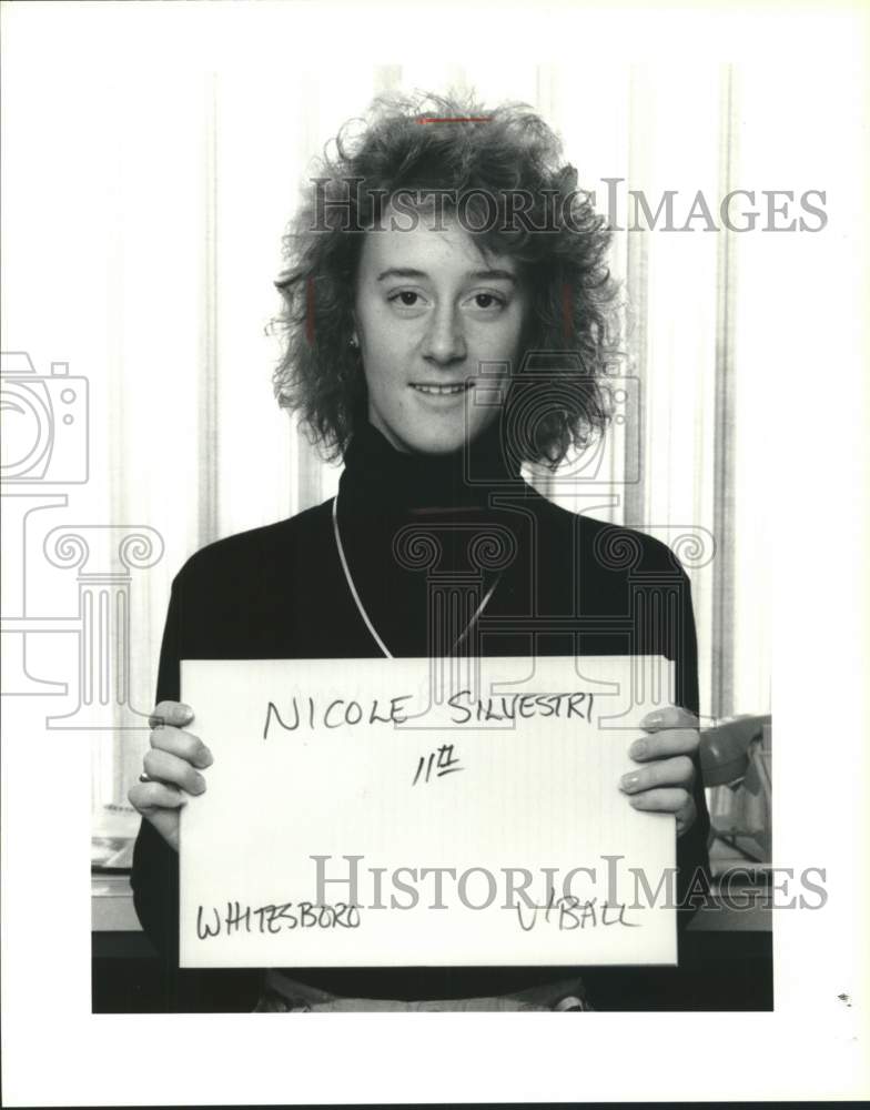 1989 Press Photo Cathy Silvers Whitesboro High School Volleyball Player- Historic Images