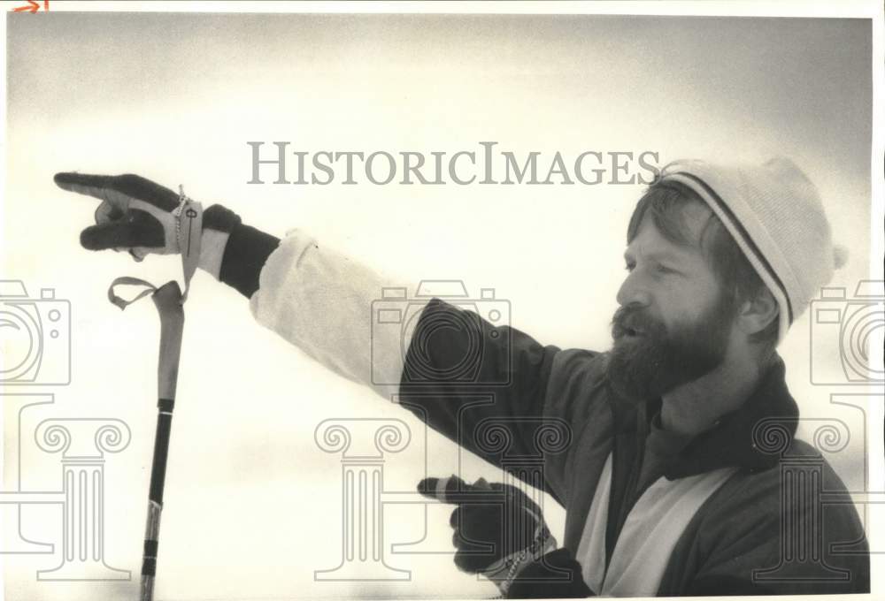 1986 Press Photo Jim Schoonmaker, Cross Country Ski Team - sya07174- Historic Images