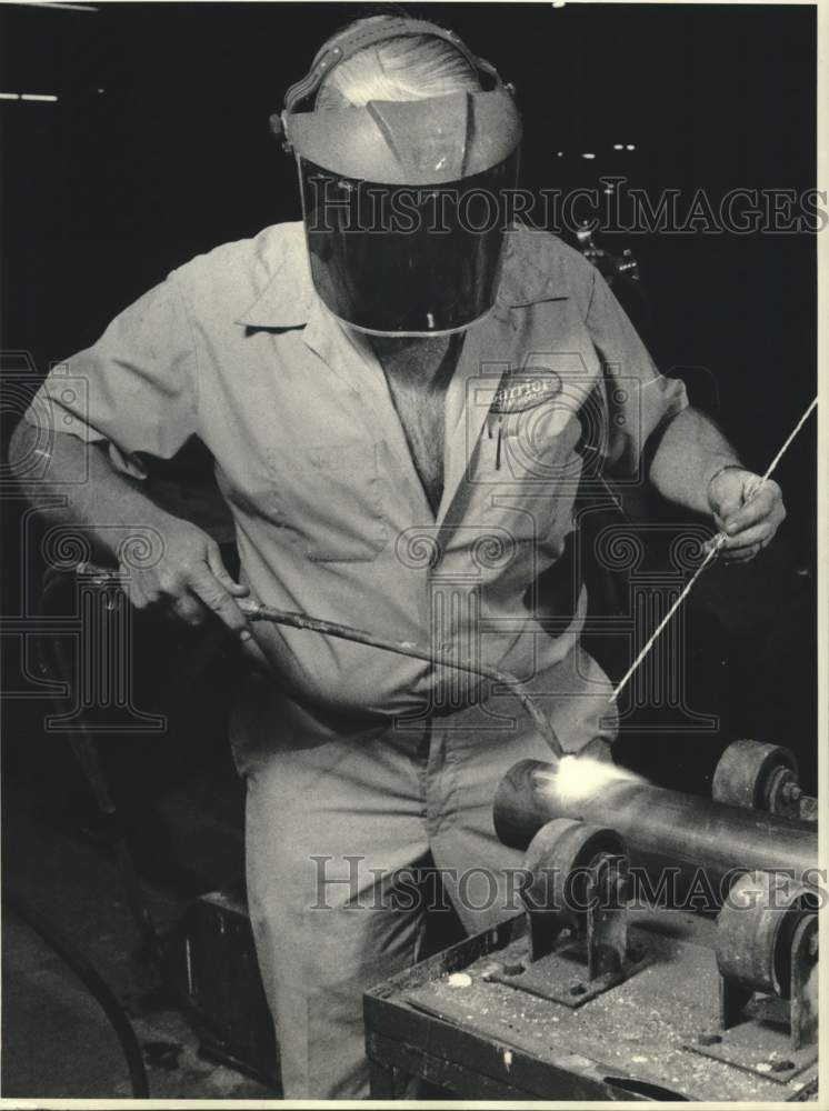 1987 Press Photo Welder Don Morse - sya09268- Historic Images