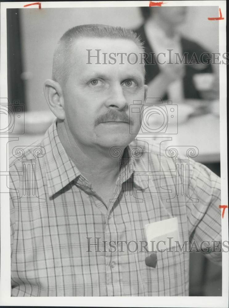 1987 Press Photo Sonny Rice, Heart Transplant Recipient at Fund Raiser