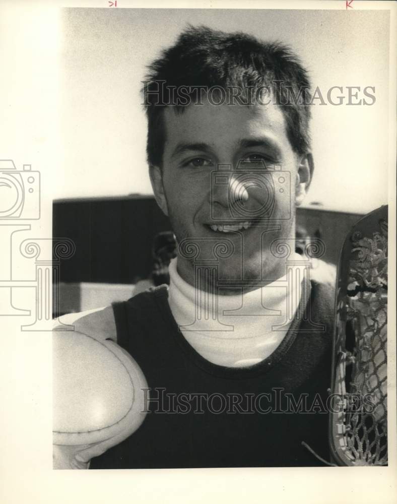 1989 Press Photo Scott McMahon, Liverpool High School Lacrosse Player- Historic Images