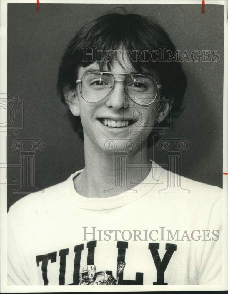 1986 Press Photo Matt Knepley, Tully High School Student - sya14610