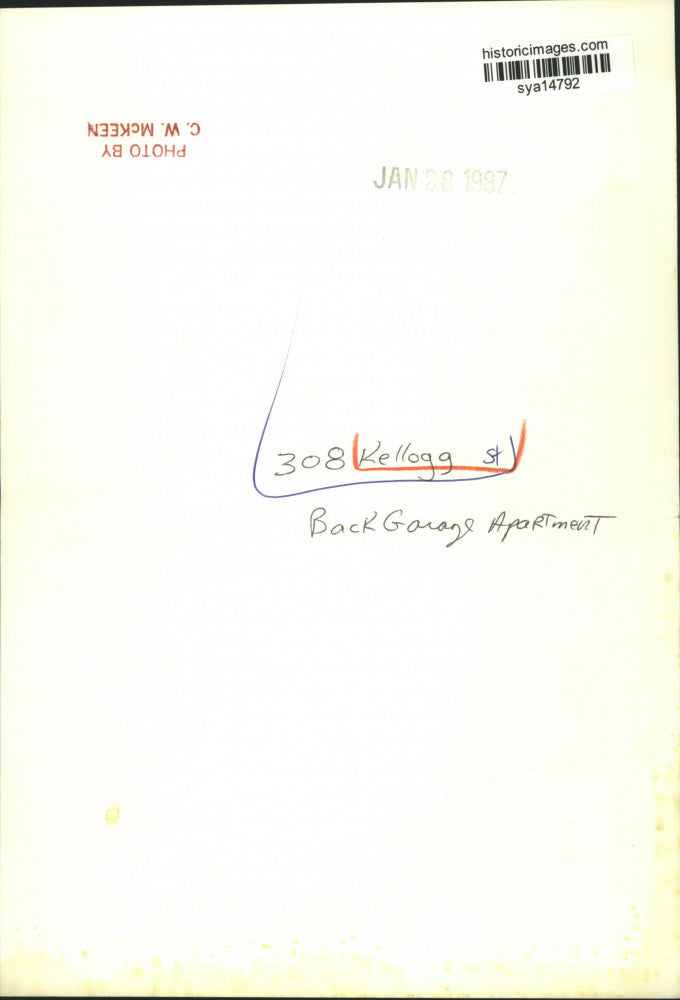 1987 Press Photo Frozen Pipes at 308 Kellogg Street Garage Apartment - sya14792