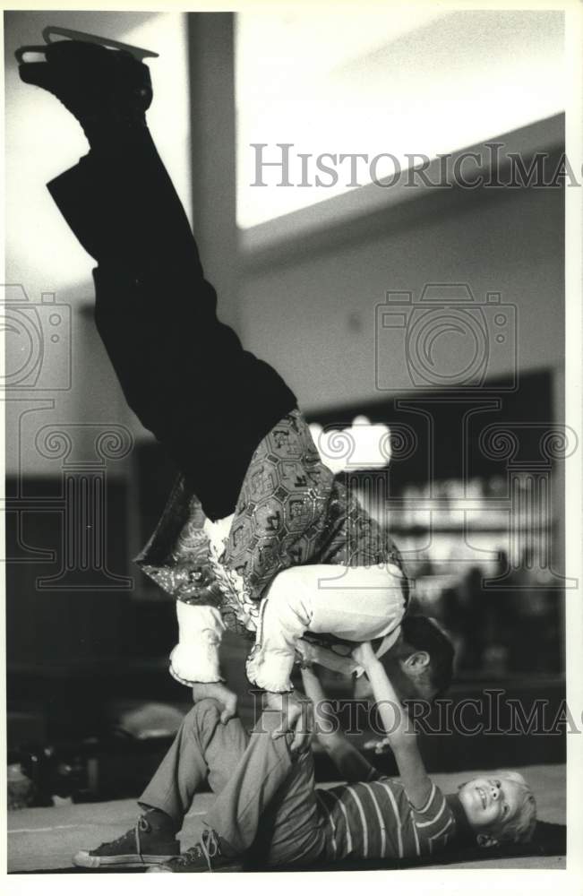 1988 Press Photo Ice Skater Jean Paul LeDuc at Iceless Ice Show Performance- Historic Images