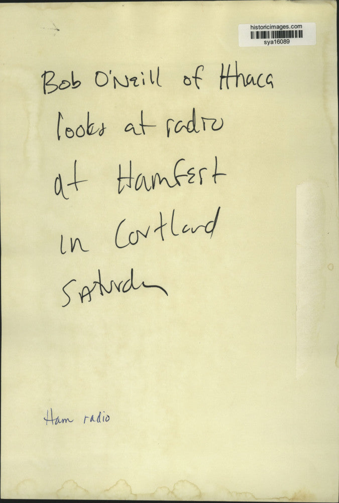 Press Photo Bob O'Neill, Ham Radio Operator at Cortland Hamfest Event