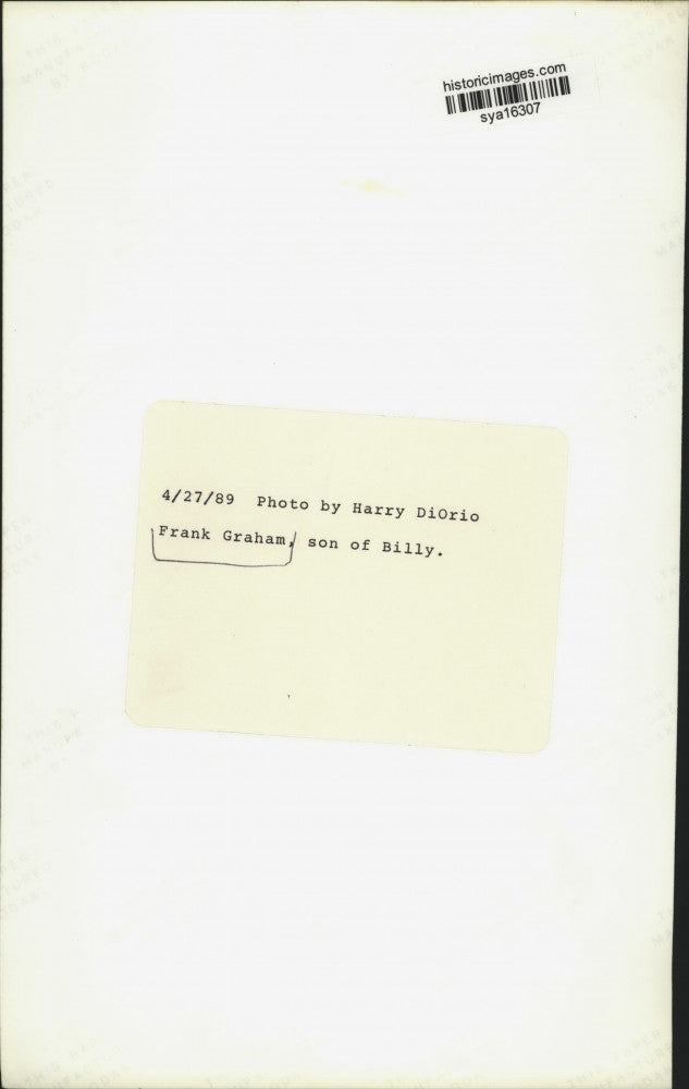 1989 Press Photo Frank Graham, Son of Billy Graham in Close Up - sya16307