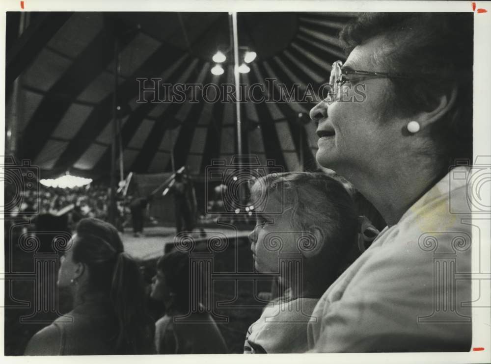 1989 Press Photo Allan C. Hill's Great American Circus at Emerson Park in Auburn- Historic Images